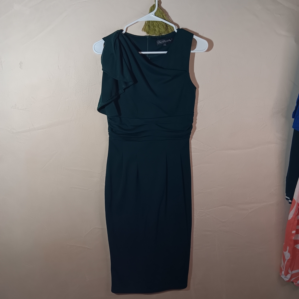 DeDieNu Elegant Green🐞 Sleeveless Dress S